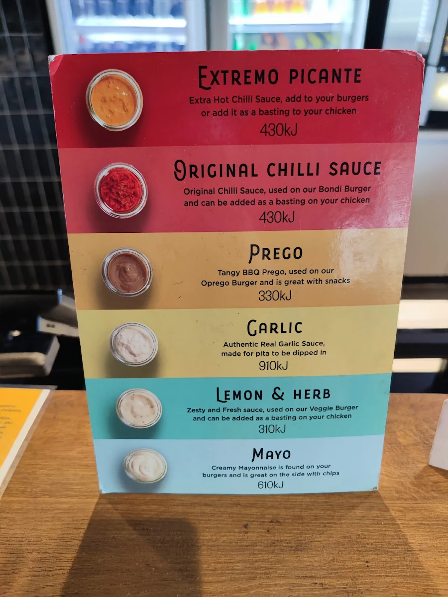Menu, Oporto Auburn Redyard Drive Thru