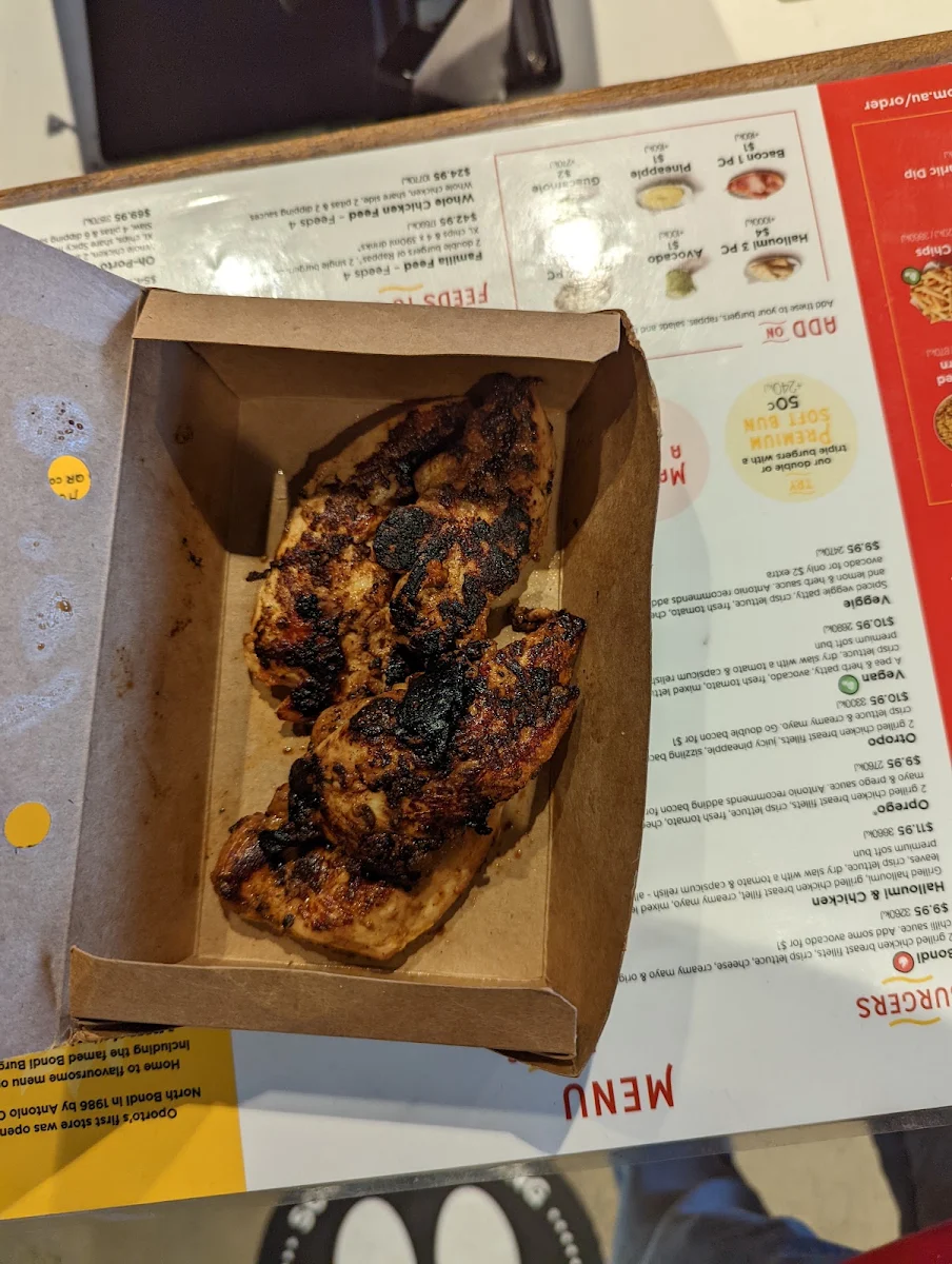Menu, Oporto Auburn Redyard Drive Thru