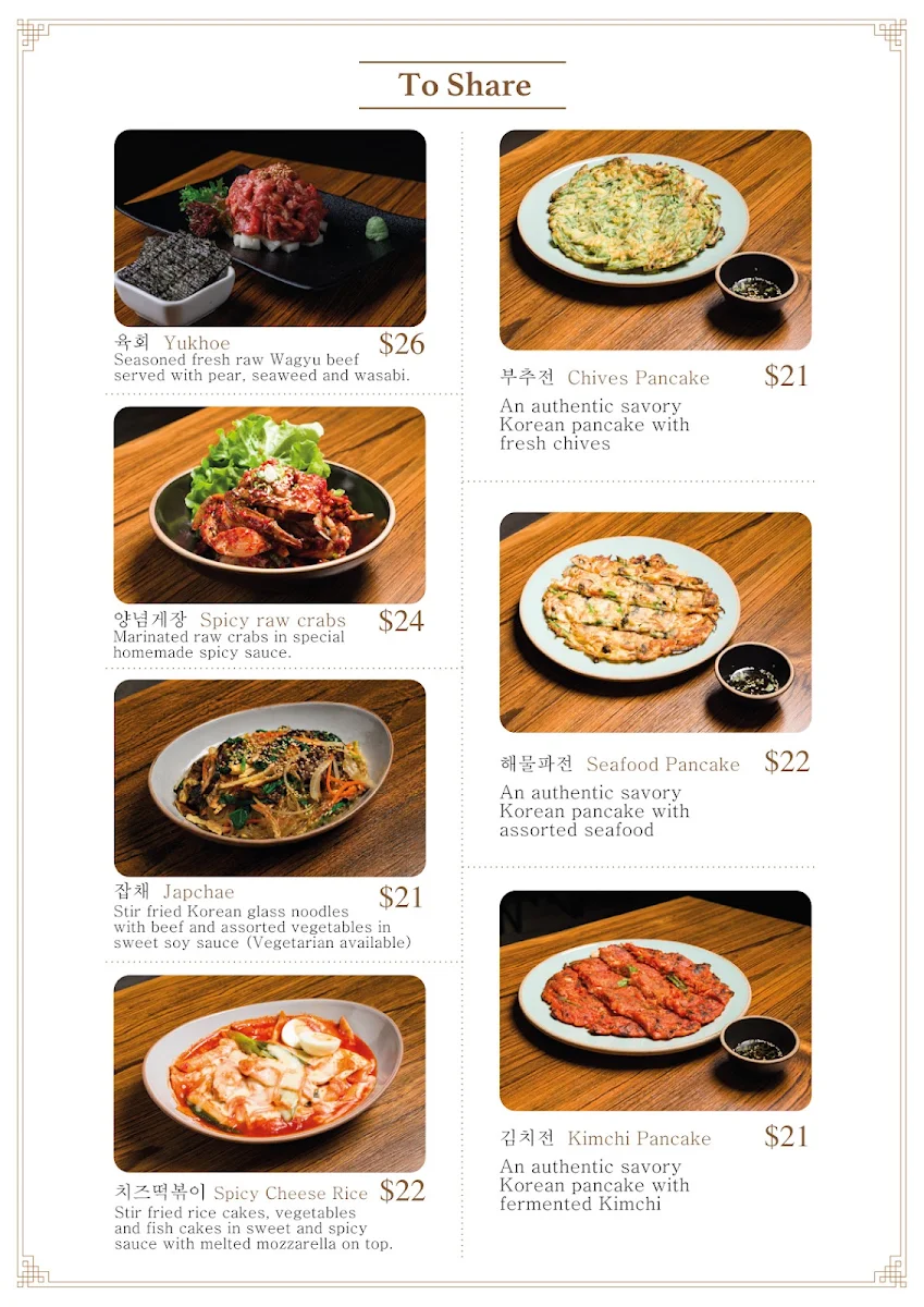Menu, JUBANG