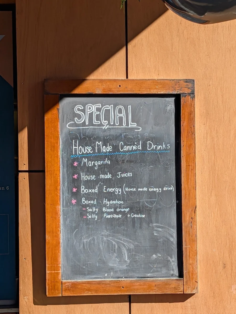 Menu, The BOX on the Water