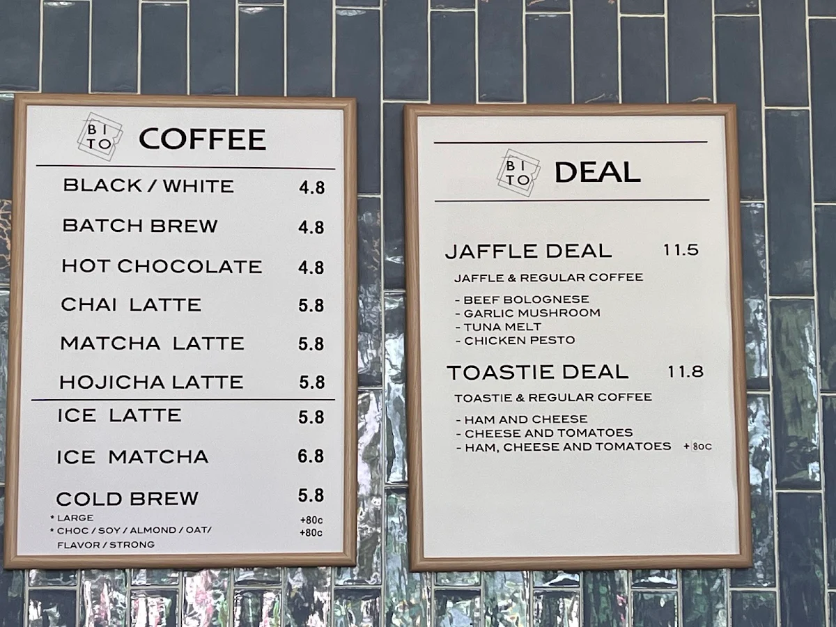 Menu, BITO