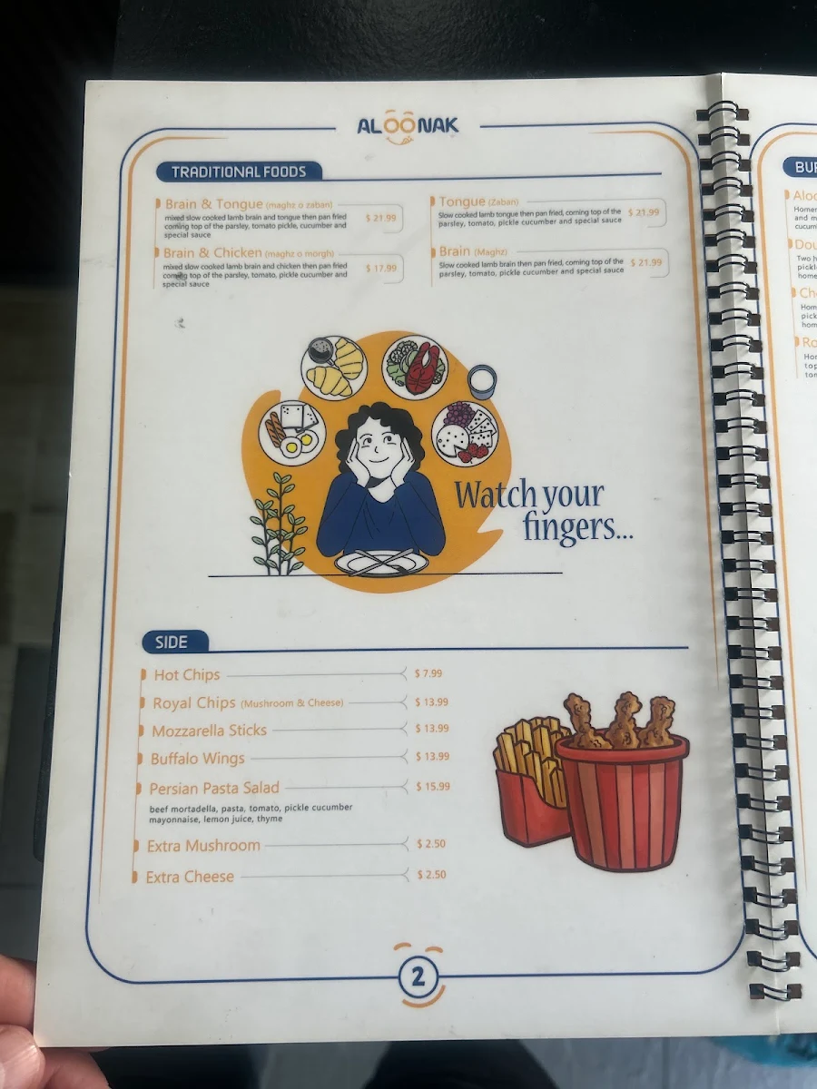 Menu, Aloonak