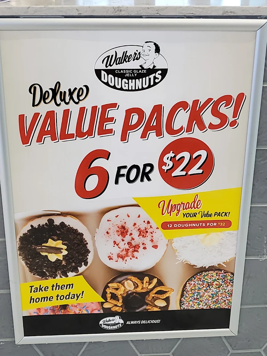 Menu, Walker's Doughnuts Southland