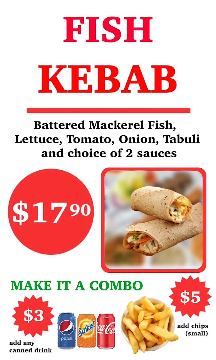 Menu, POTAMIA Kebab House