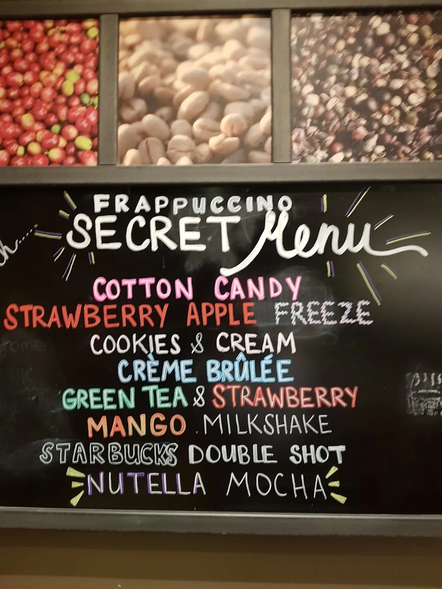 Menu, Starbucks George Street