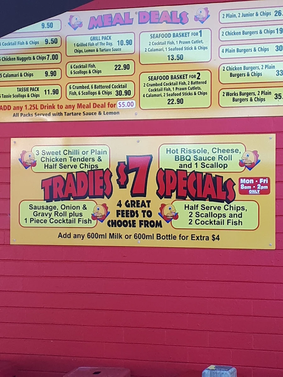 Menu, Vinny’s Takeaway Georgetown