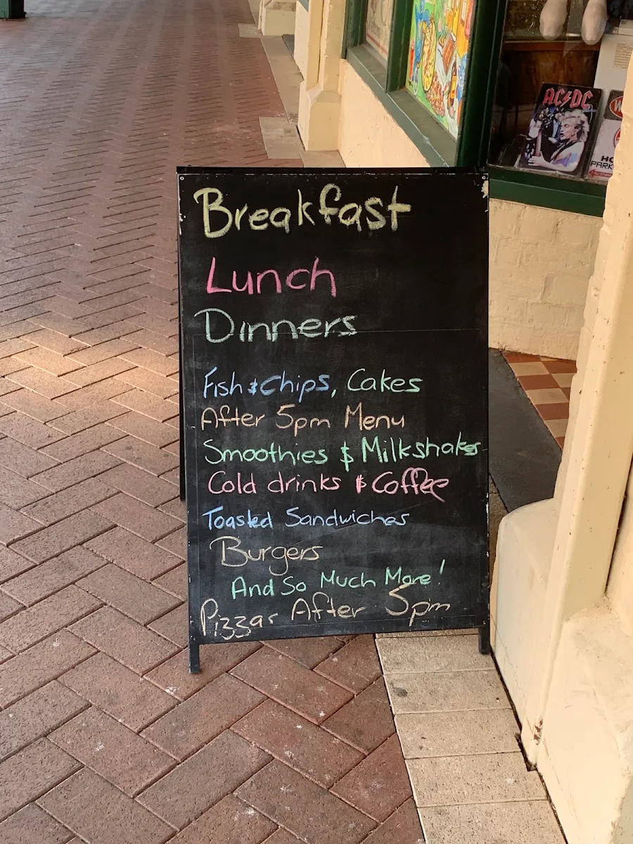 Menu, Settlers Cafe