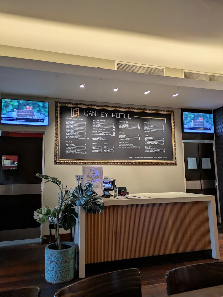 Menu, Canley Hotel
