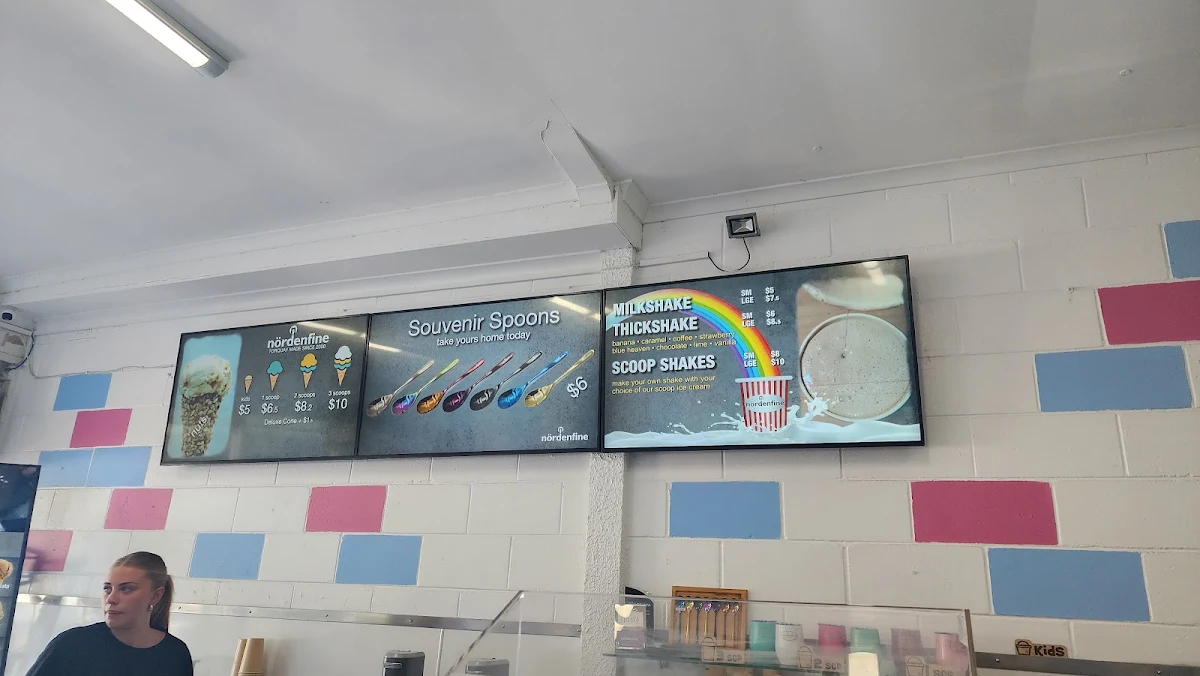 Menu, Nordenfine Ice Cream Company