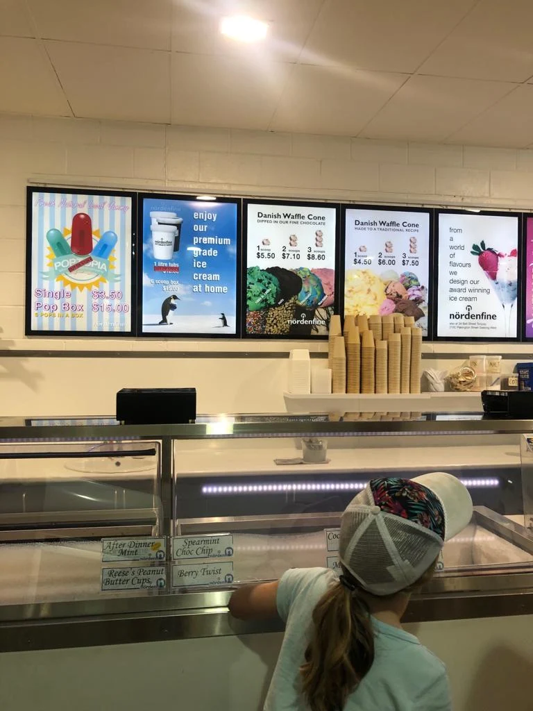 Menu, Nordenfine Ice Cream Company