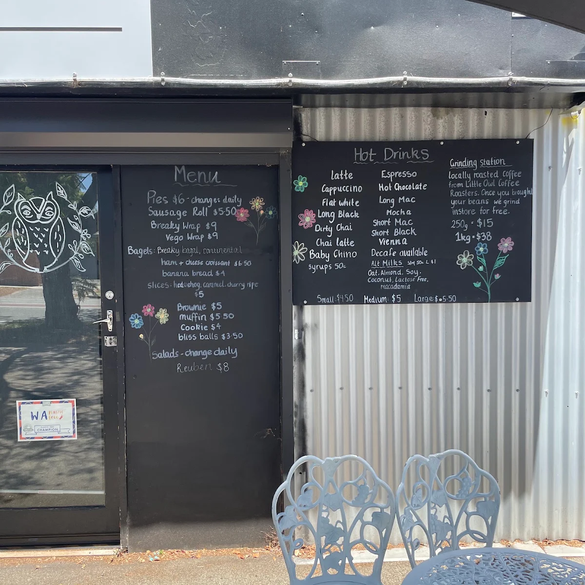 Menu, Wild Oats Coffee Co