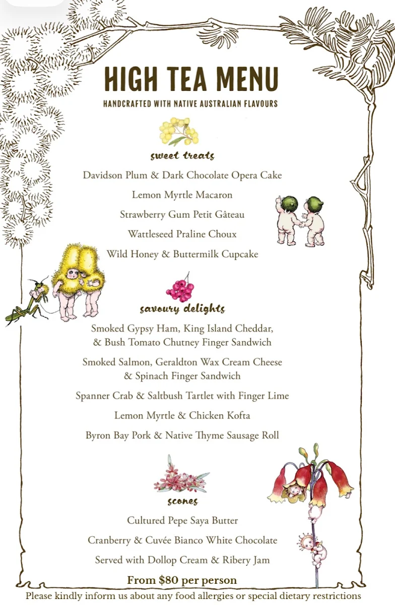 Menu, The Wintergarden Restaurant at Hydro Majestic