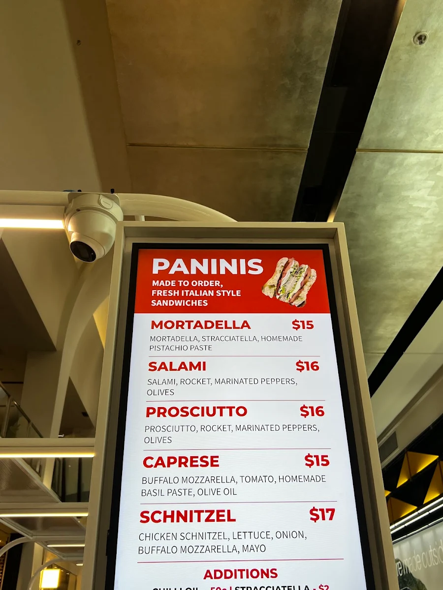 Menu, The Lorri Westfield Doncaster