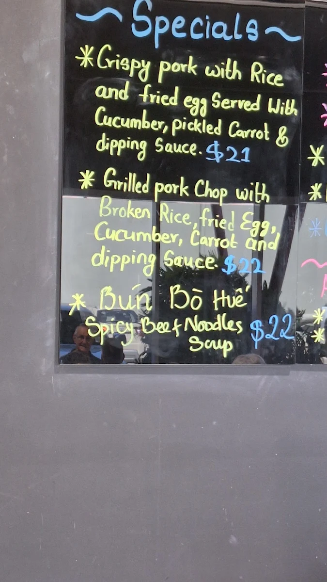 Menu, Hidden Saigon in Berrimah