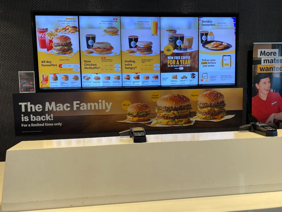 Menu, McDonald's Charlestown