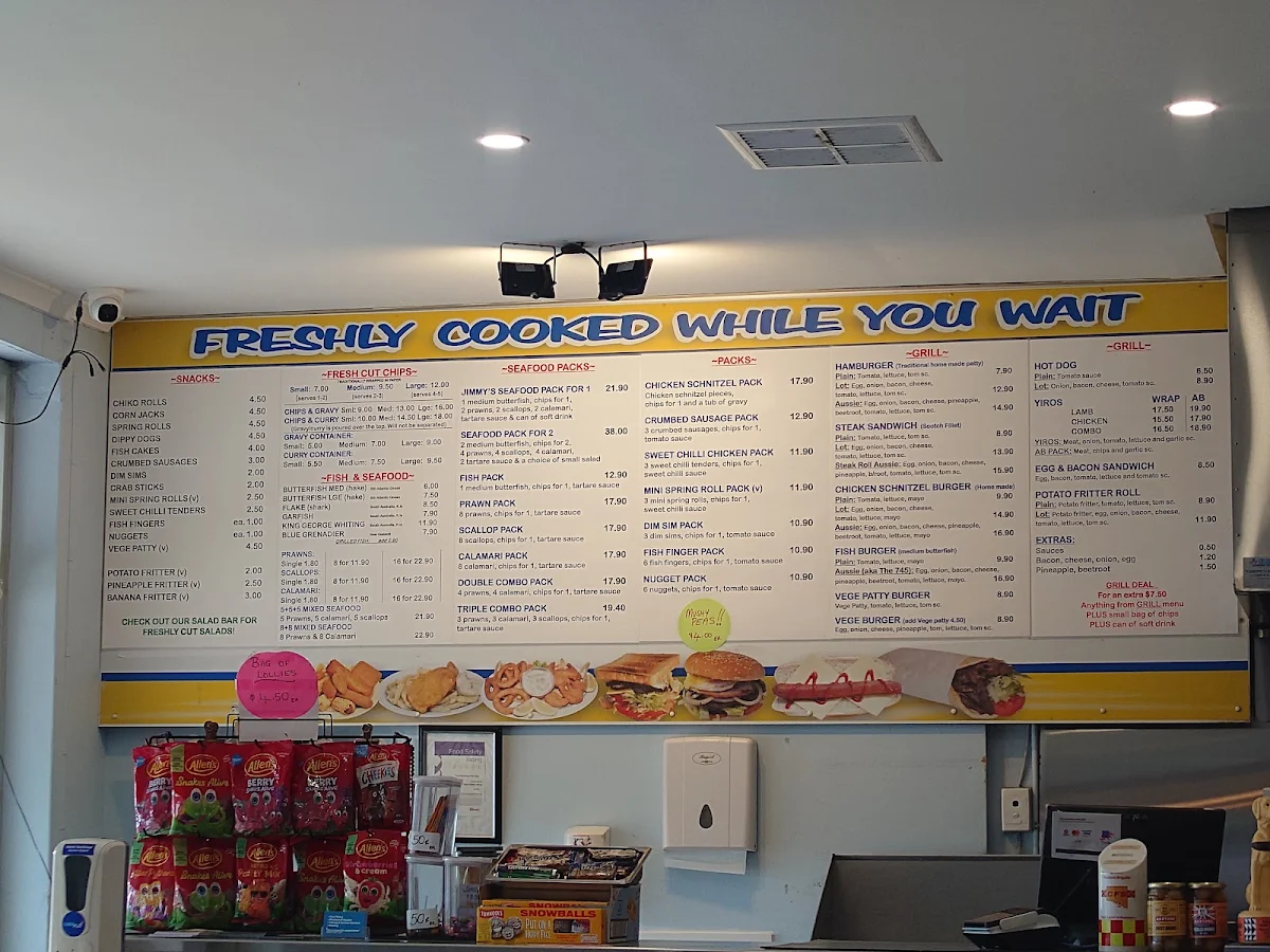 Menu, Port Noarlunga Fish & Chips