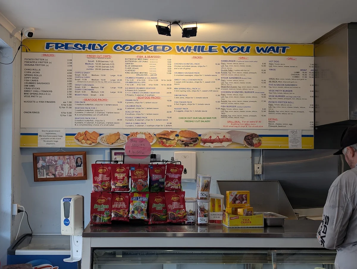 Menu, Port Noarlunga Fish & Chips