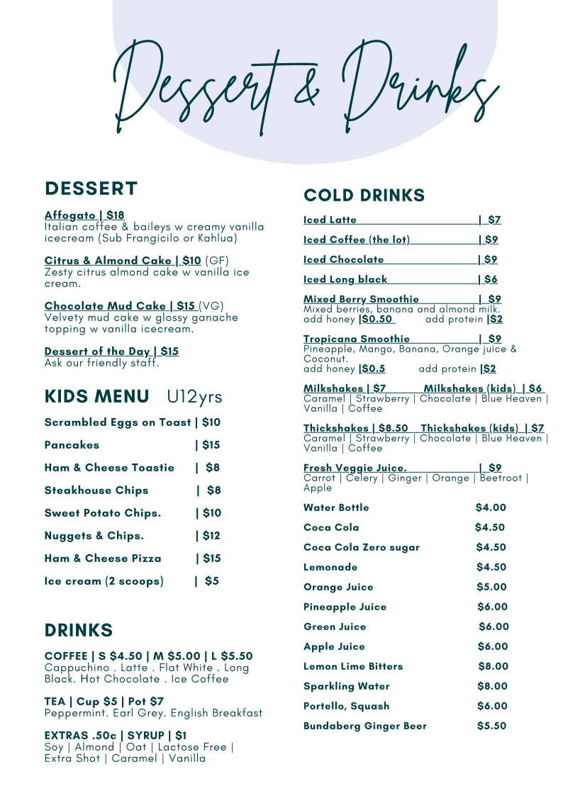 Menu, Muddy Duck Tapas & Events