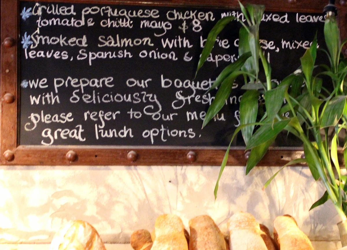 Menu, High Street Bakery