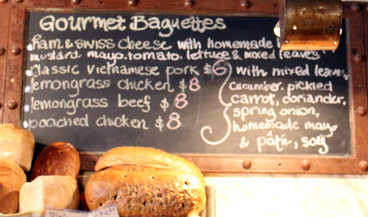 Menu, High Street Bakery