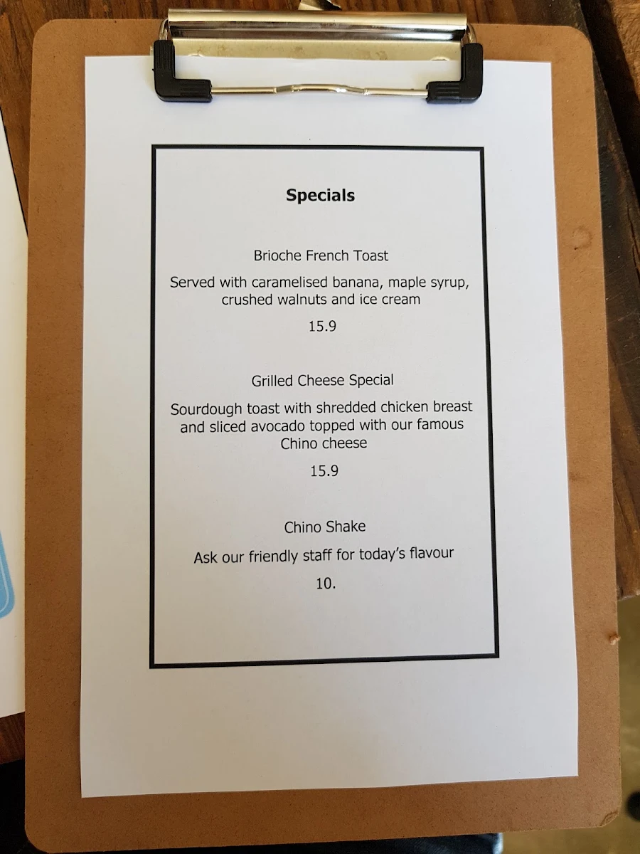Menu, Chino & Co