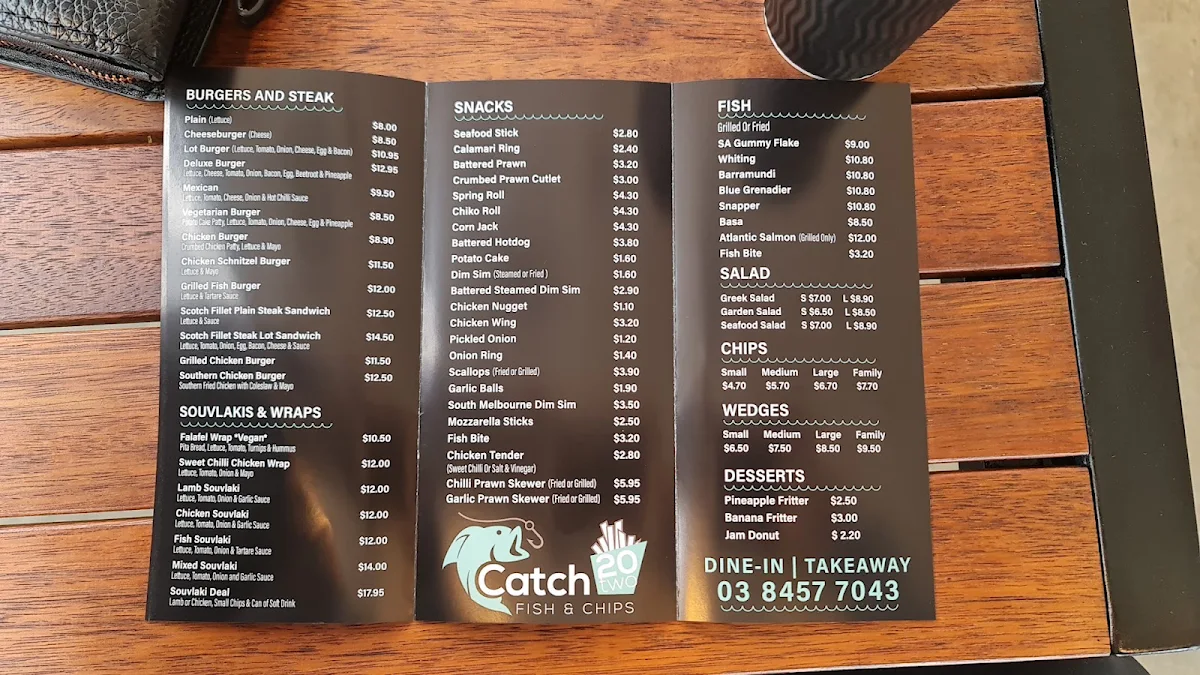 Menu, Catch 20Two
