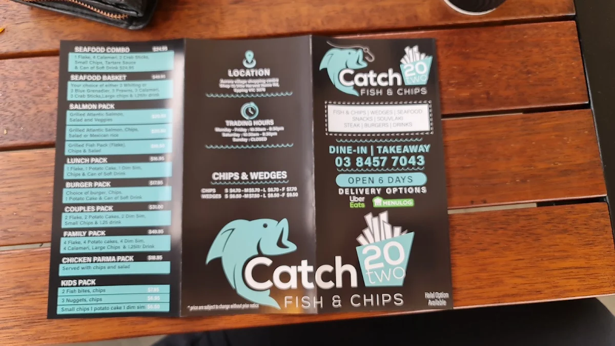 Menu, Catch 20Two