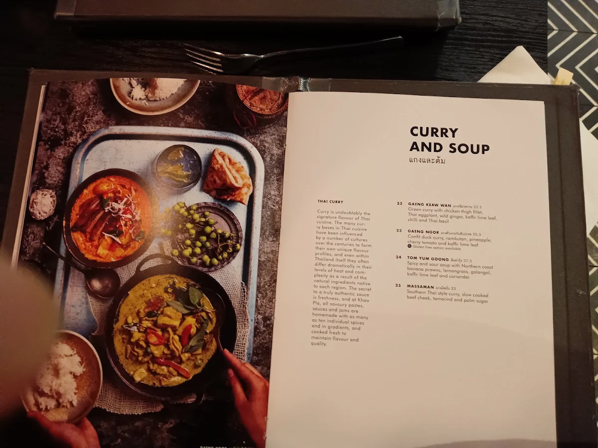 Menu, Khao Pla Macquarie Centre
