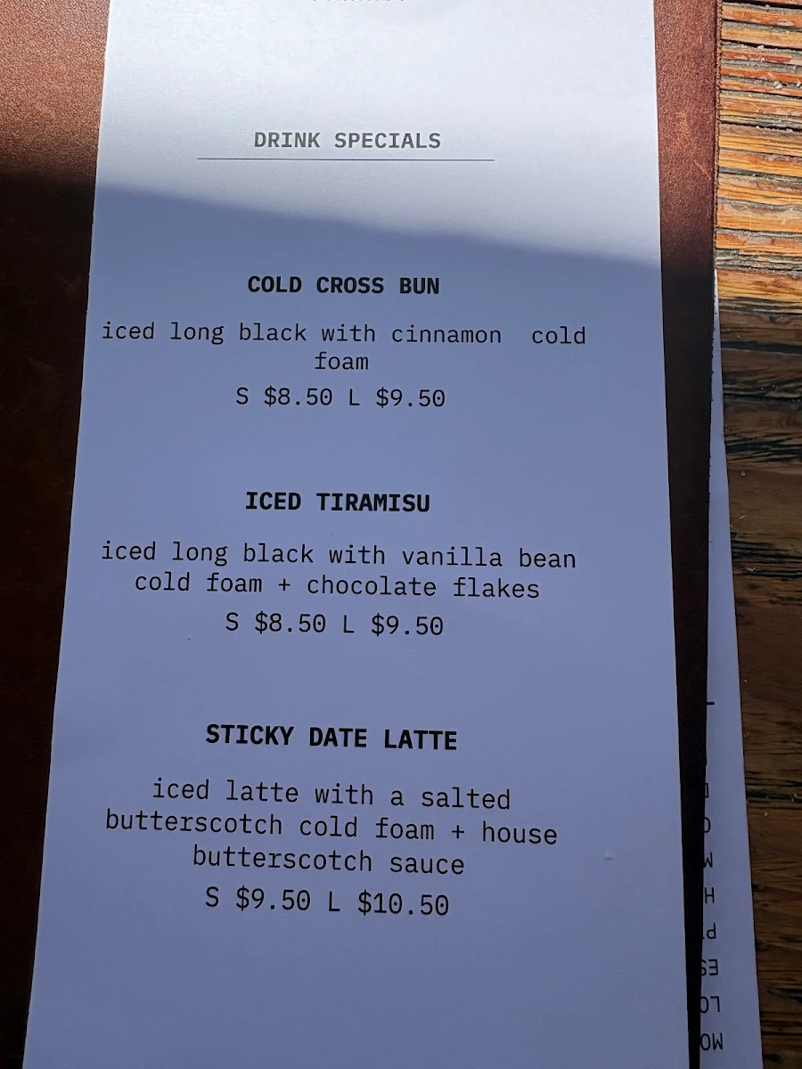 Menu, The Little Nel