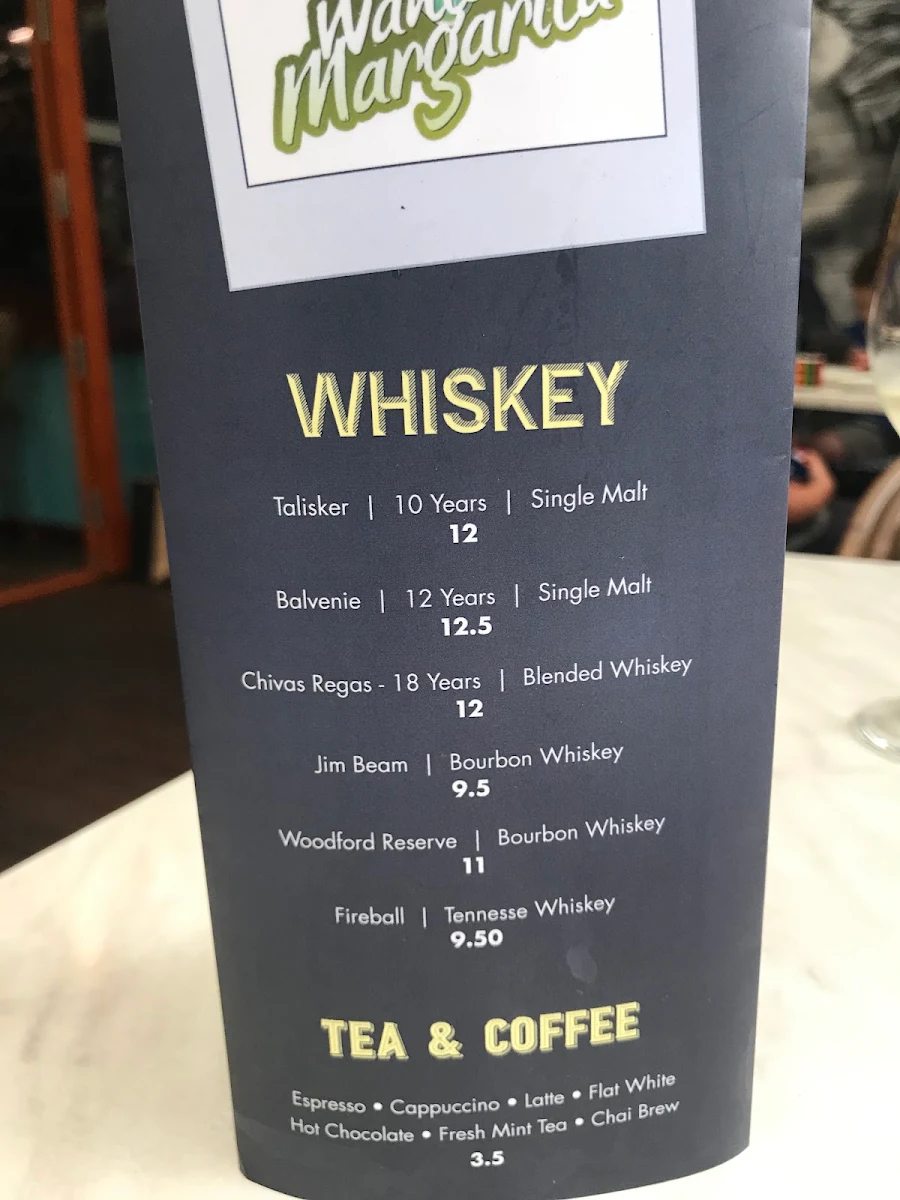 Menu, Capanno Trattoria Bar and Grill