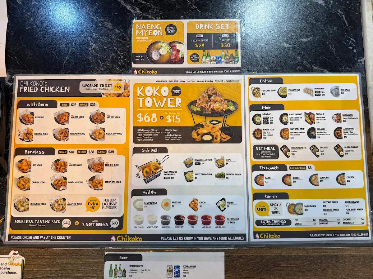Menu, CHI KOKO