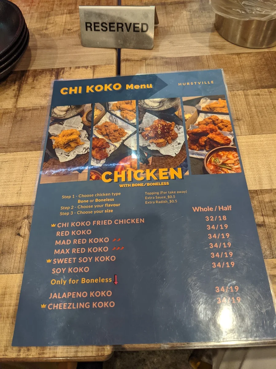 Menu, CHI KOKO