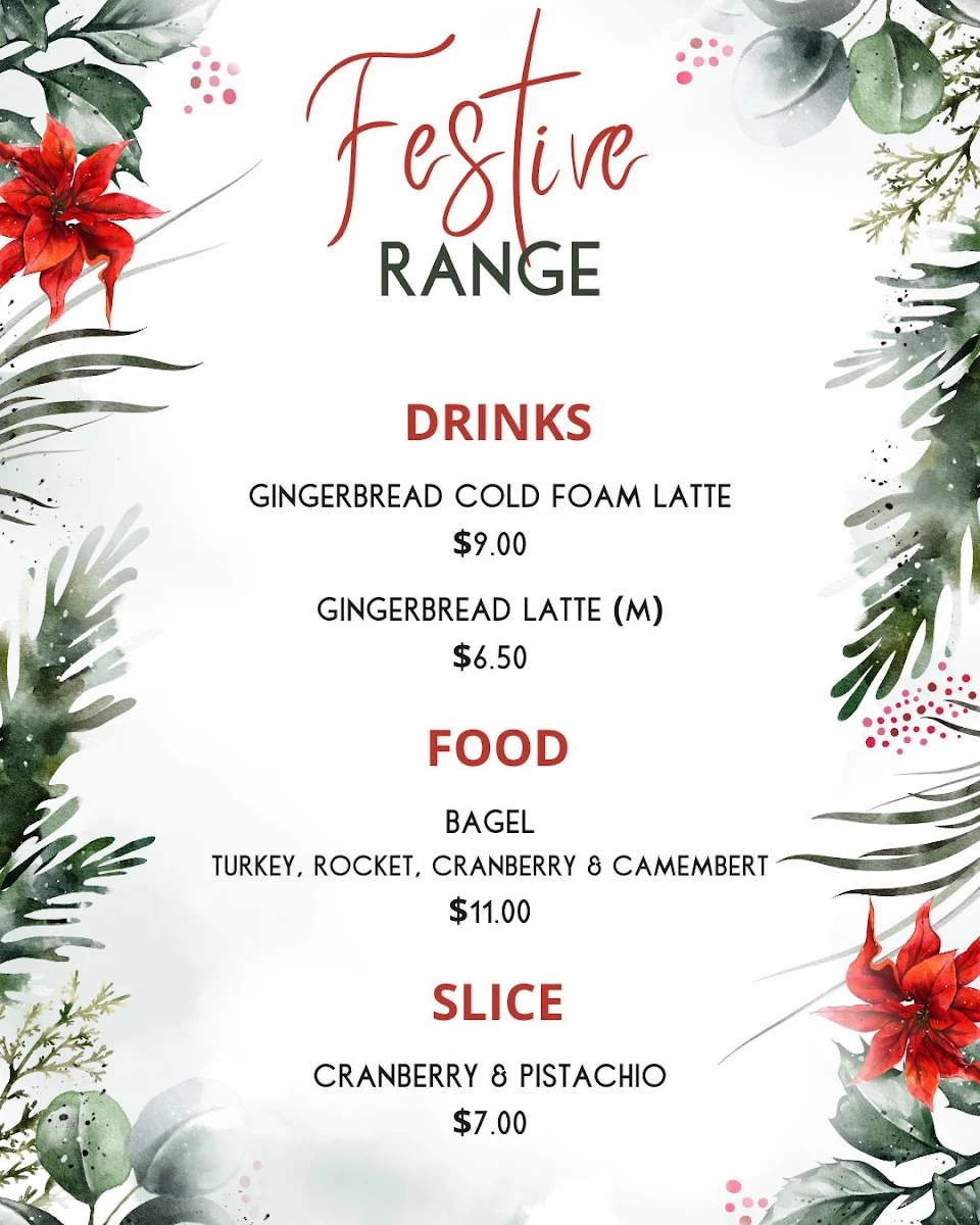 Menu, 7 & 7 Cafe