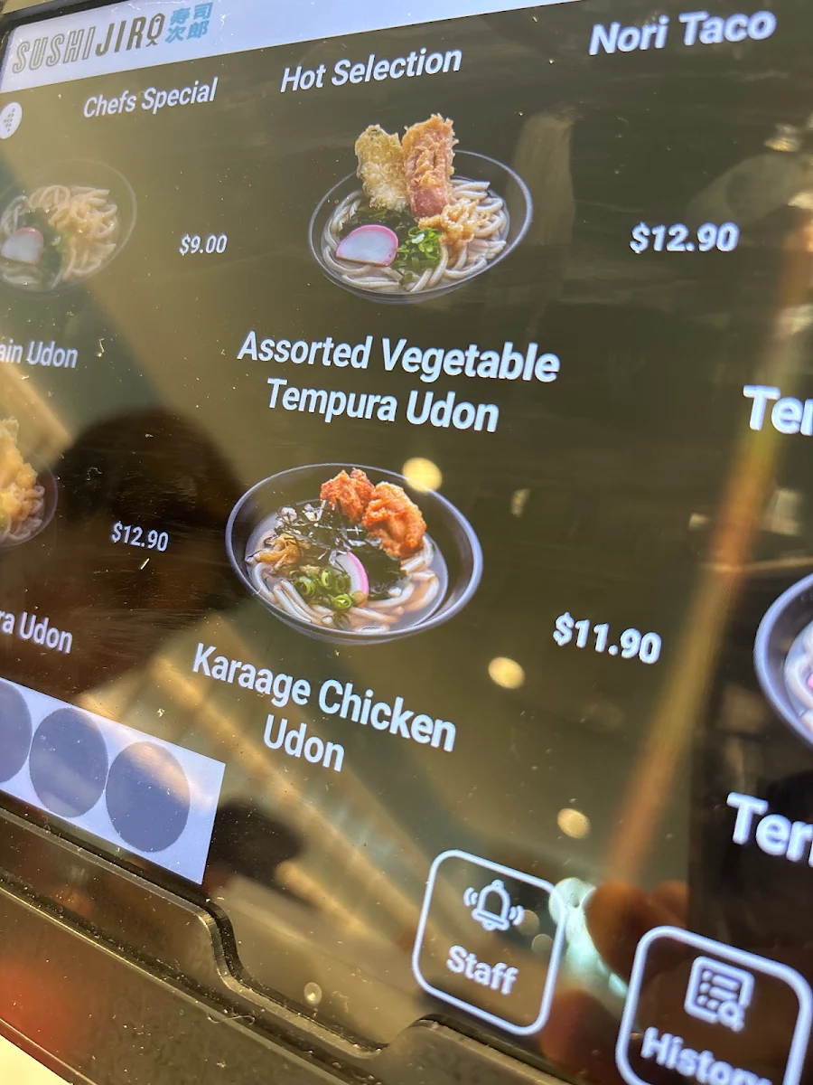 Menu, Sushi Jiro Emporium