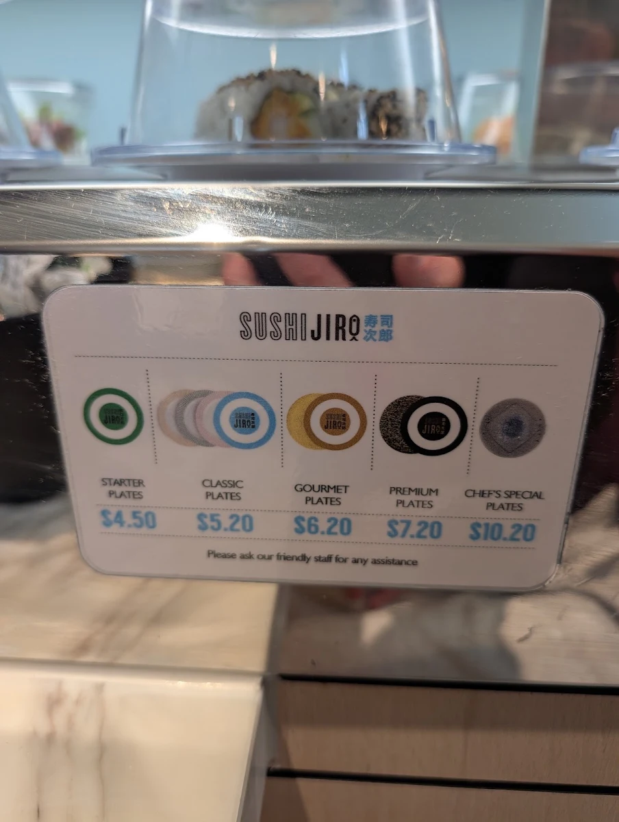 Menu, Sushi Jiro Emporium