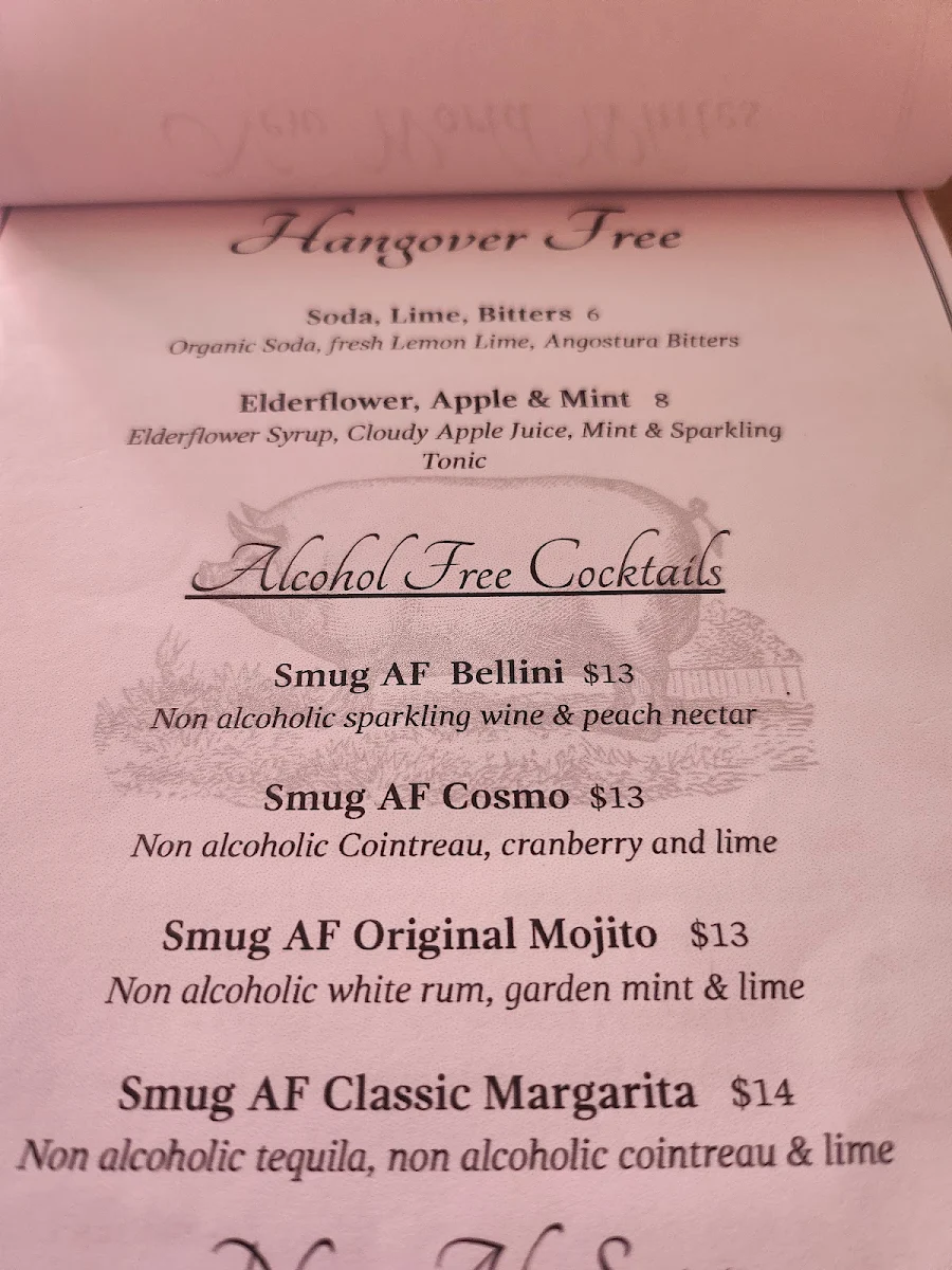 Menu, Mestizo Bar and Latin Cuisine