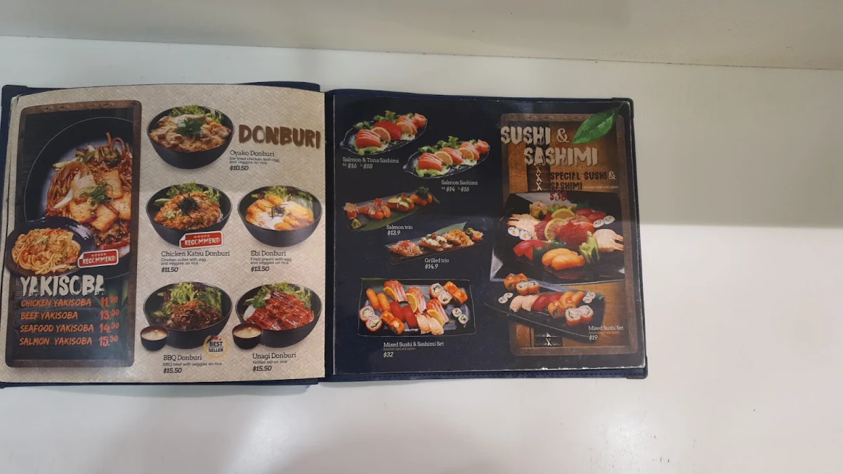 Menu, Sushi 2 Go