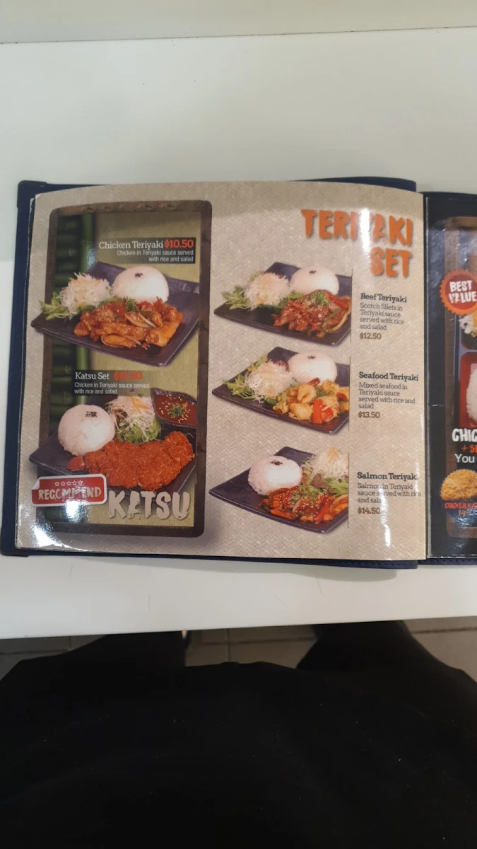 Menu, Sushi 2 Go
