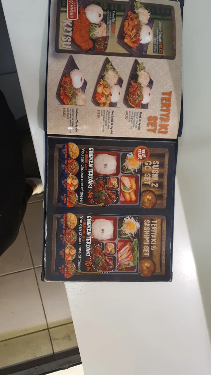 Menu, Sushi 2 Go
