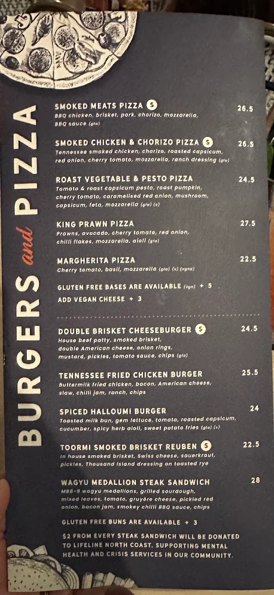 Menu, Toormina Hotel