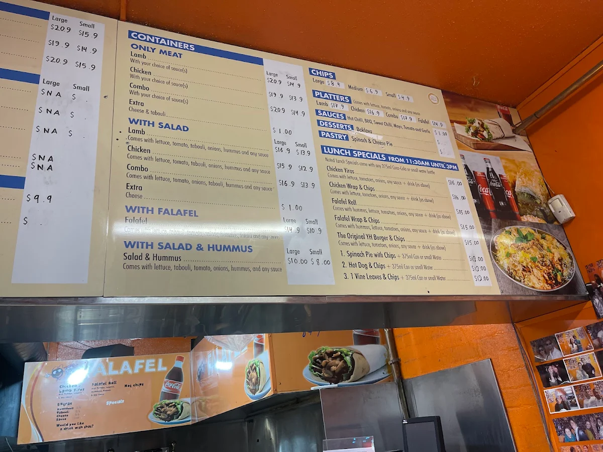 Menu, Yiros House