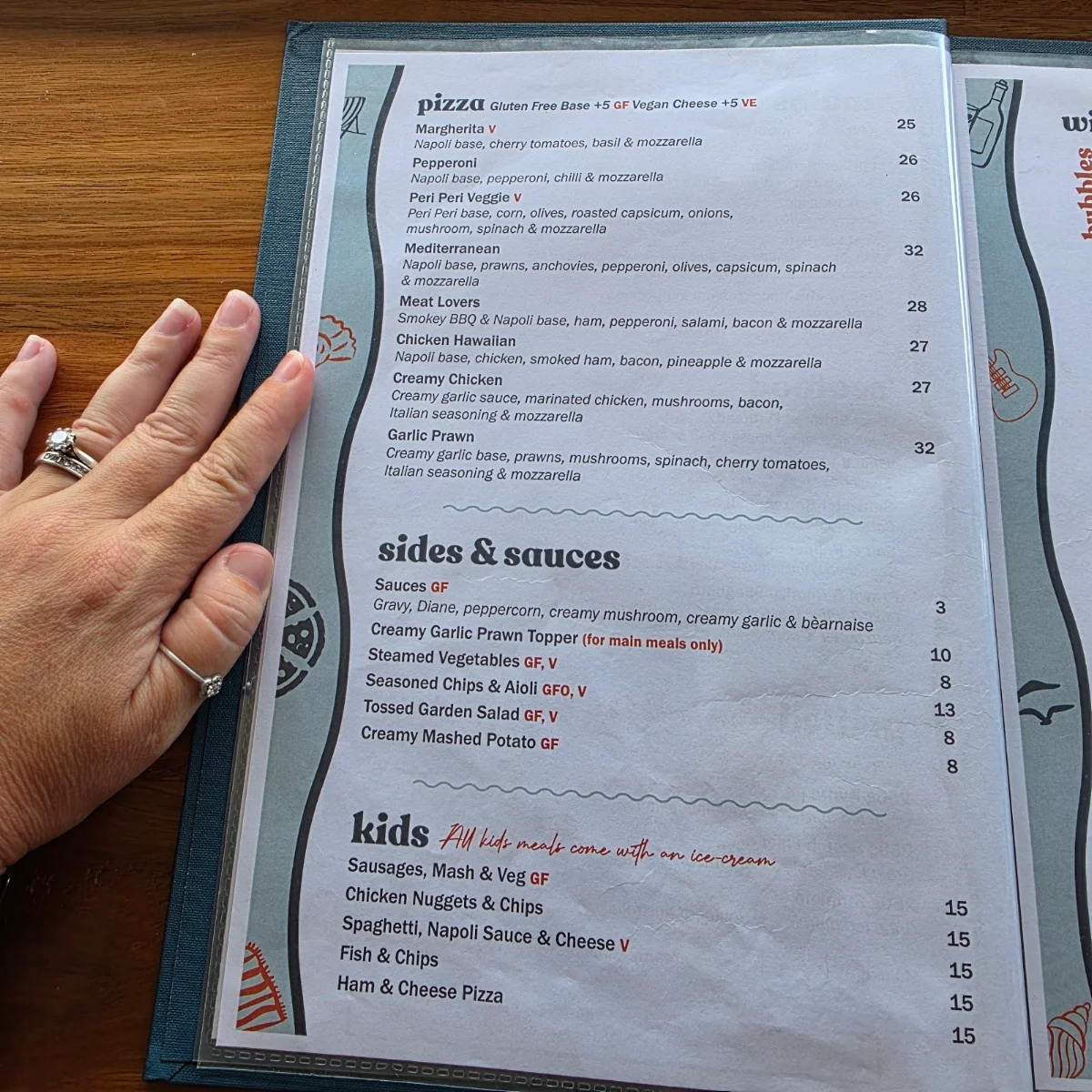 Menu, Seabreeze Beach Hotel