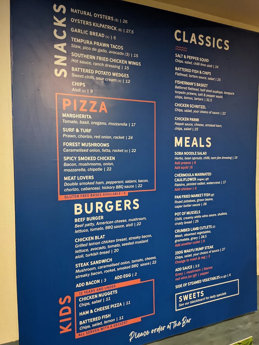 Menu, Seabreeze Beach Hotel