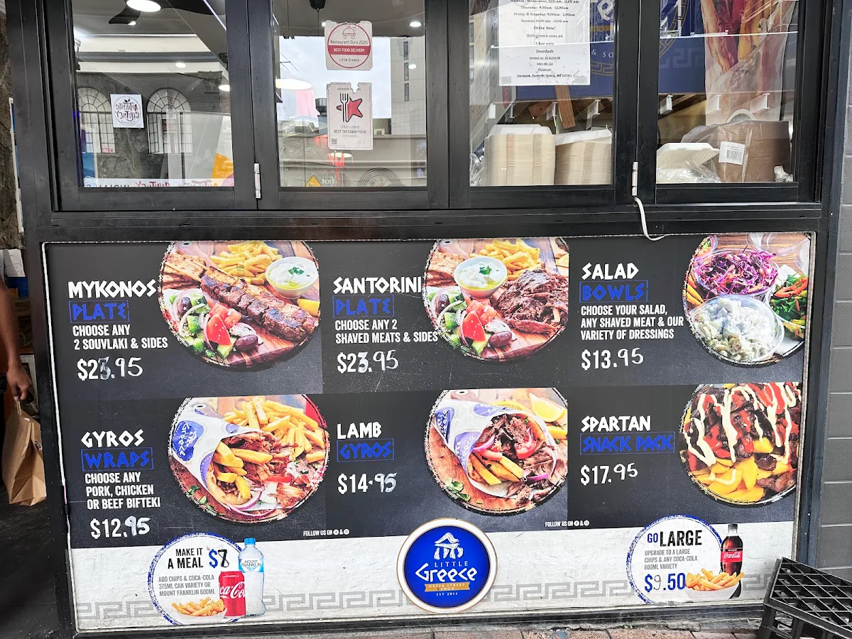 Menu, Little Greece Gyros & Souvlaki Bar