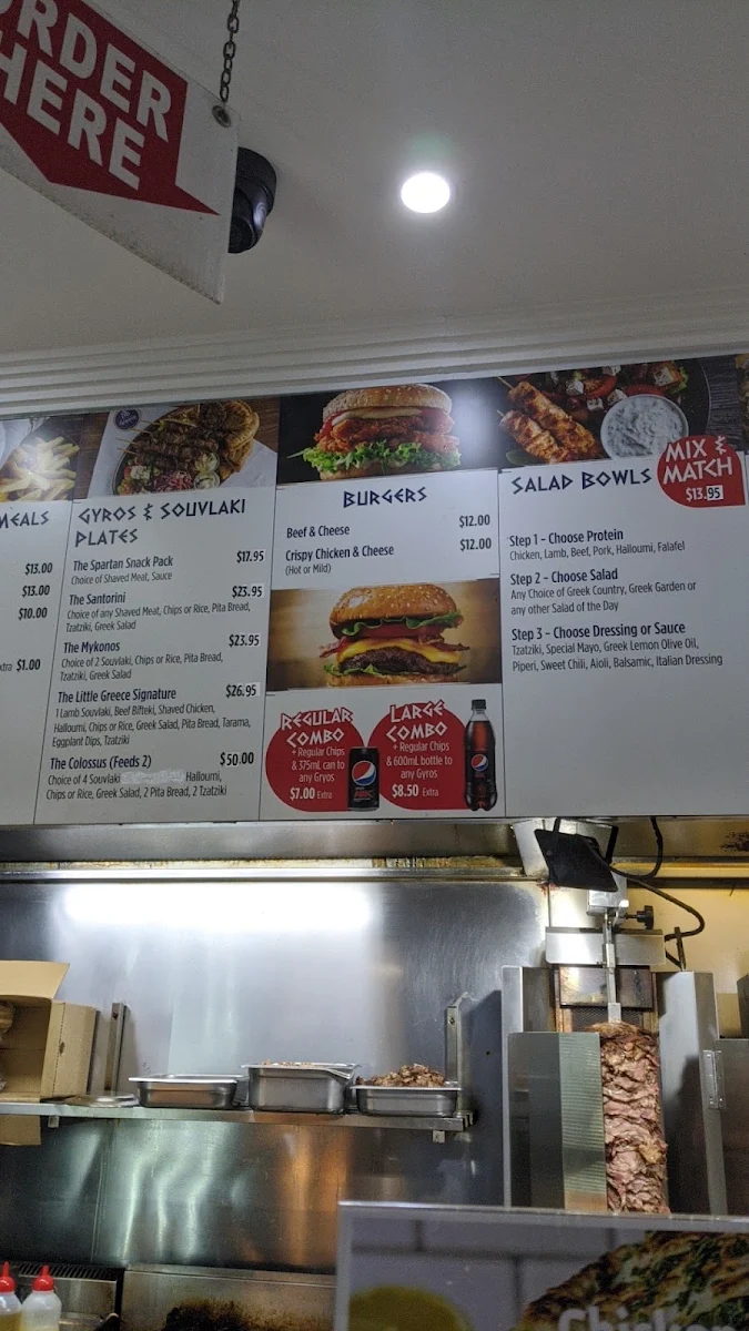 Menu, Little Greece Gyros & Souvlaki Bar