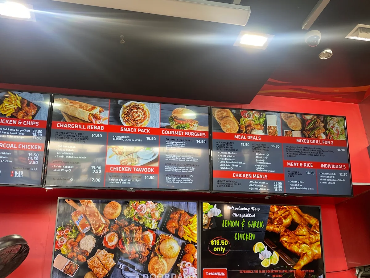 Menu, Mangal Char Grill