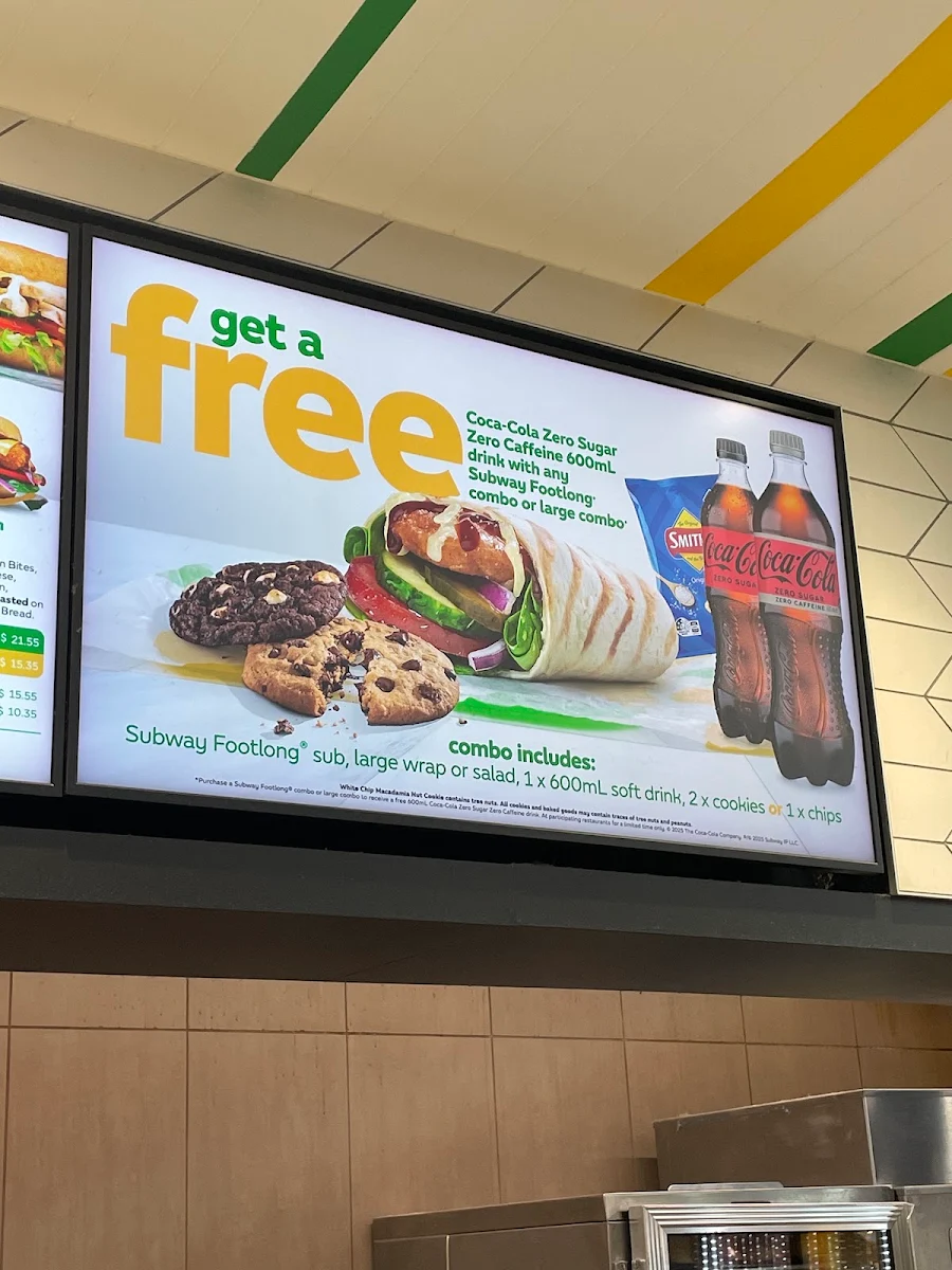 Menu, Subway