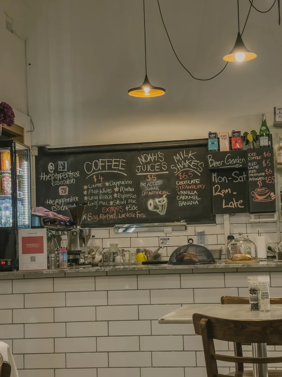 Menu, The Pepper Tree Essendon
