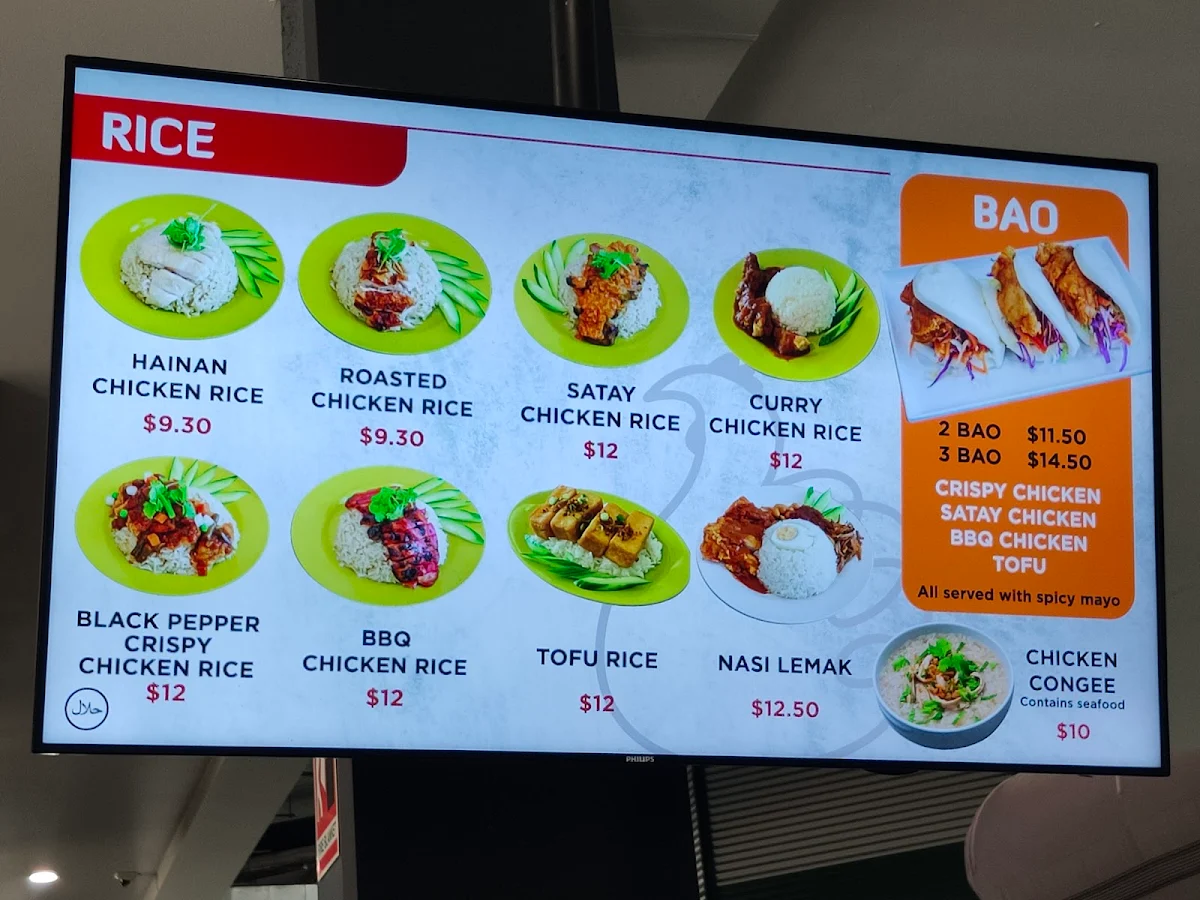Menu, Chicken Rice Corner (Market City)