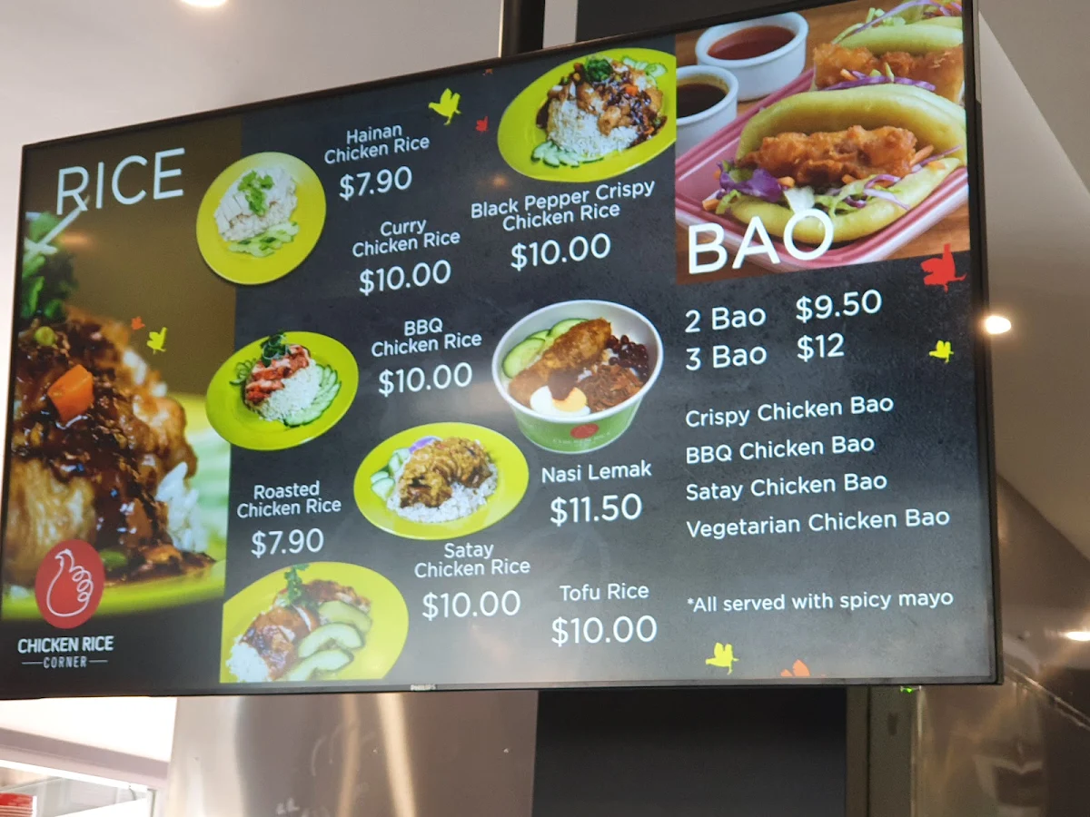 Menu, Chicken Rice Corner (Market City)